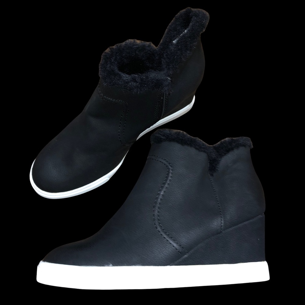 A.N.A. Black Wedge Bootie